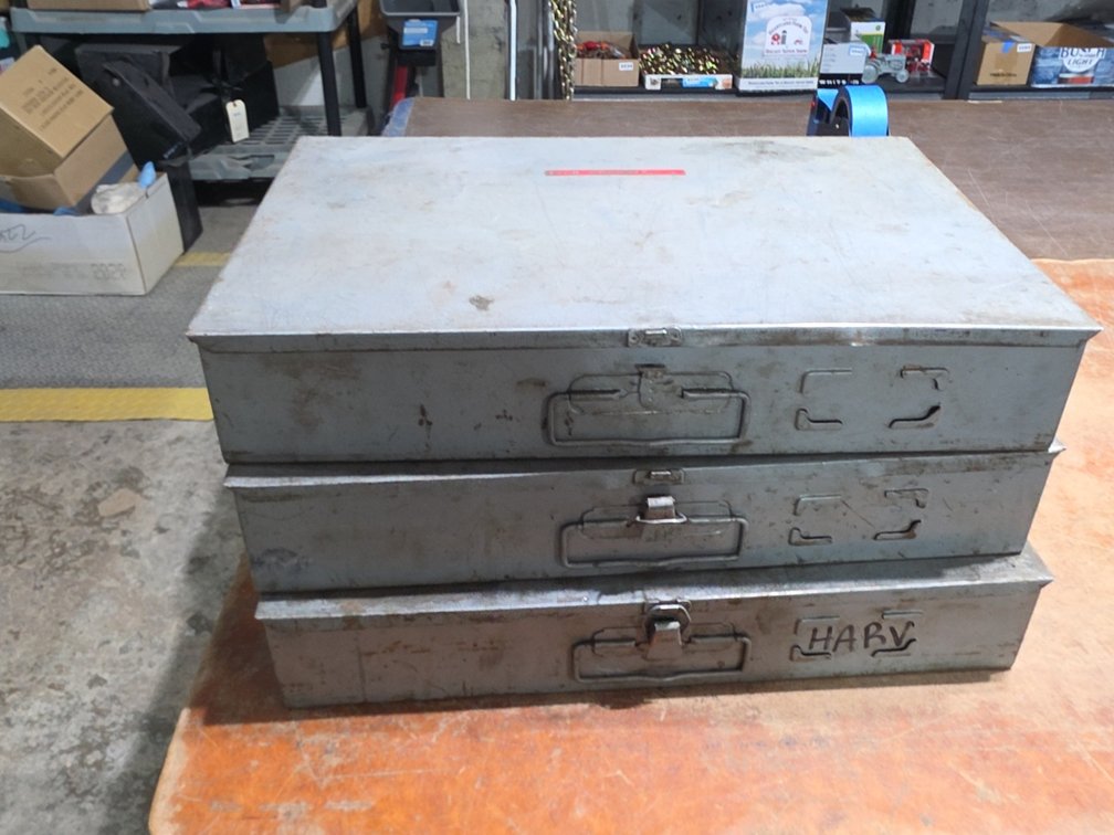 2- PARTS BINS WITH HARDWARE