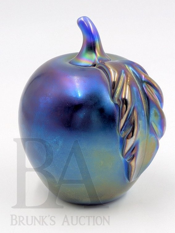 GIBSON CARNIVAL GLASS PAPERWEIGHT