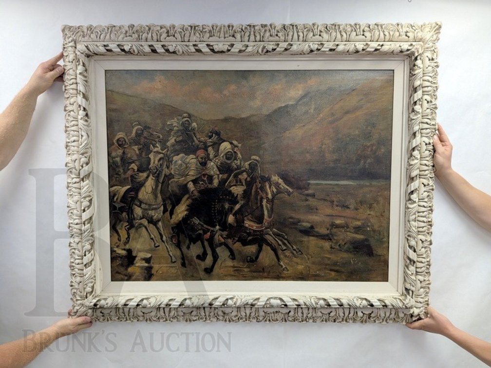 ADOLPH SCHREYER ORIGINAL OIL PAINTING