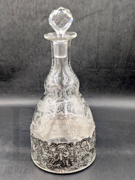 STERLING CASED DECANTER