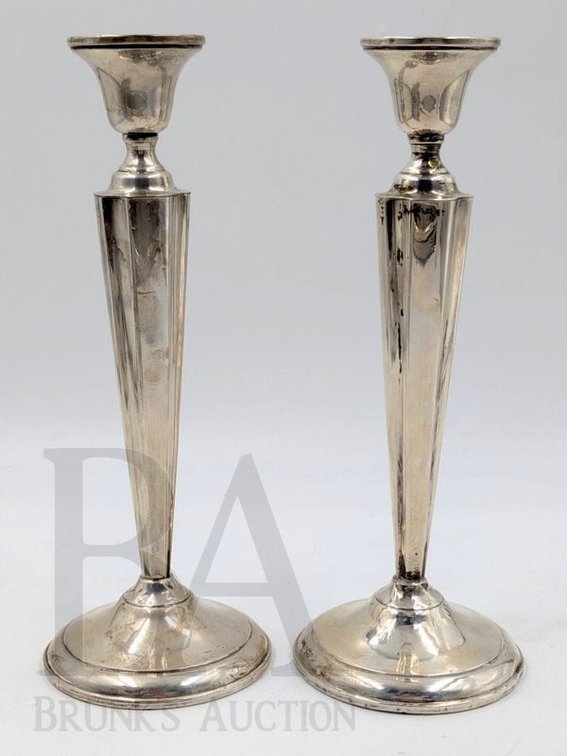 (2) STERLING WEIGHTED CANDLE STICKS