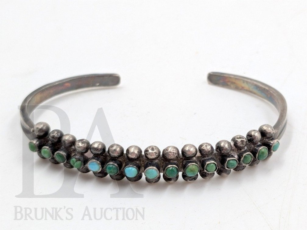 SILVER & TURQUOISE YOUTH CUFF