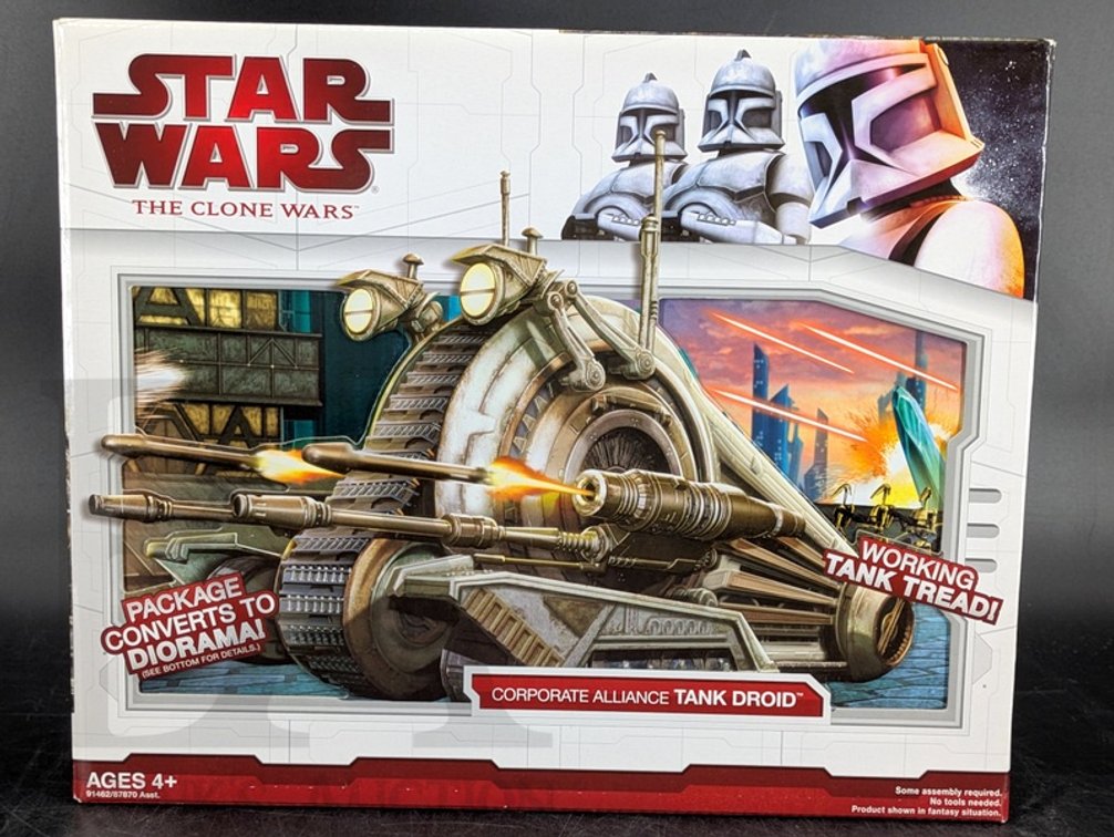 2009 Star Wars The Clone Wars Corporate Alliance Tank Droid Hasbro Vehicle Set