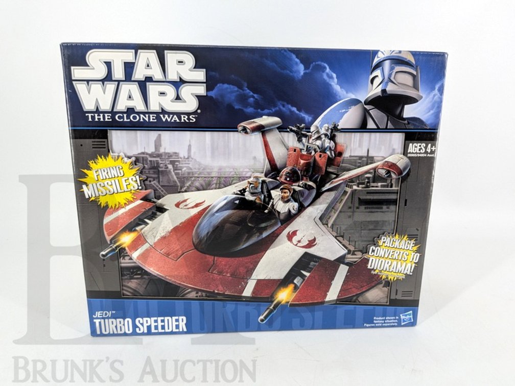 2010 Star Wars The Clone Wars Jedi Turbo Speeder Hasbro Vehicle in Box