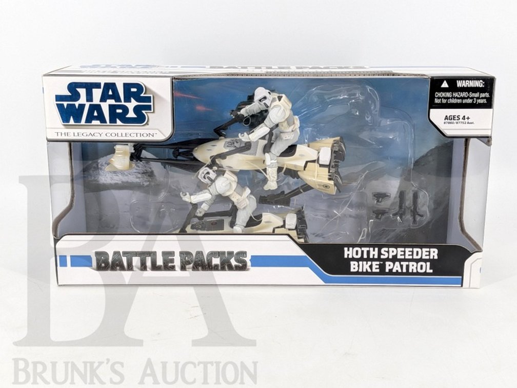 2008 Star Wars Legacy Collection Hoth Speeder Bike Patrol Battle Pack Hasbro New