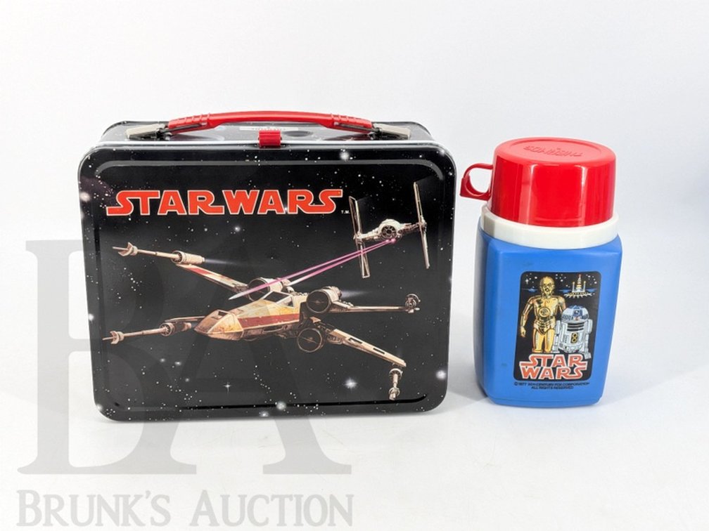 1977 Star Wars Metal Lunch Box with Thermos King-Seeley Thermos Co. 20th Century Fox