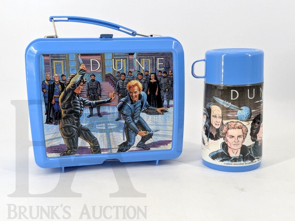 1984 Dune Aladdin Plastic Lunchbox and Thermos Set Dino De Laurentiis Corporation