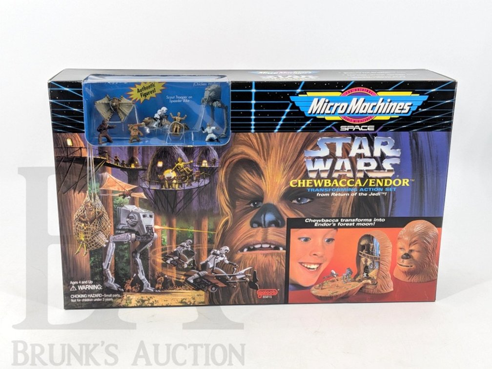 1995 Micro Machines Star Wars Chewbacca/Endor Set, Sealed, Galoob, 6 Authentic Figures
