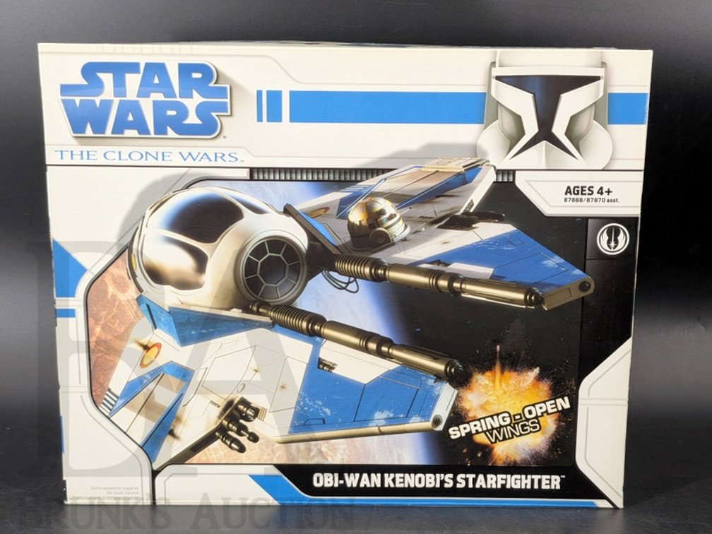 2008 Star Wars The Clone Wars Obi-Wan Kenobi's Starfighter Hasbro Vehicle New