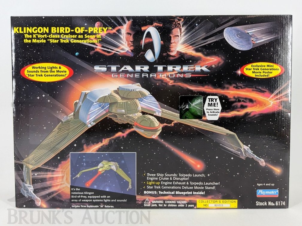1994 Playmates Star Trek Generations Klingon Bird-of-Prey Collector's Edition 6174