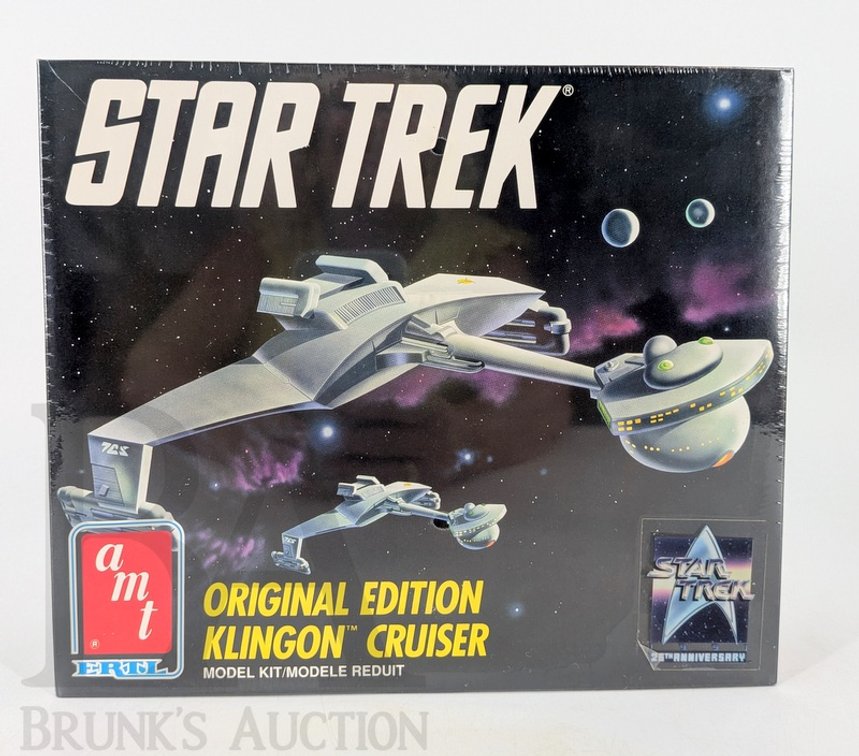 1991 AMT Ertl Star Trek Klingon Cruiser Model Kit Original Edition Sealed #6743