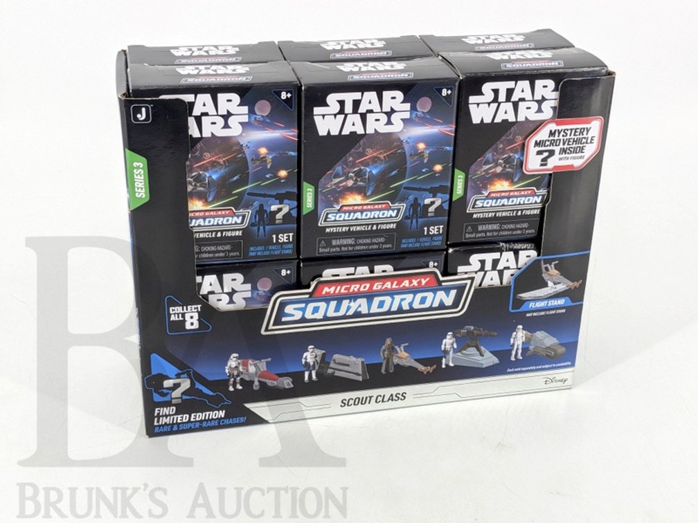 (12) Star Wars Micro Galaxy Squadron Series 3 Scout Class Mystery Vehicles, Boxed
