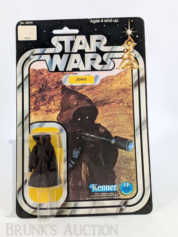 1977 Kenner Star Wars Jawa Action Figure Carded No. 38270 LP Logo