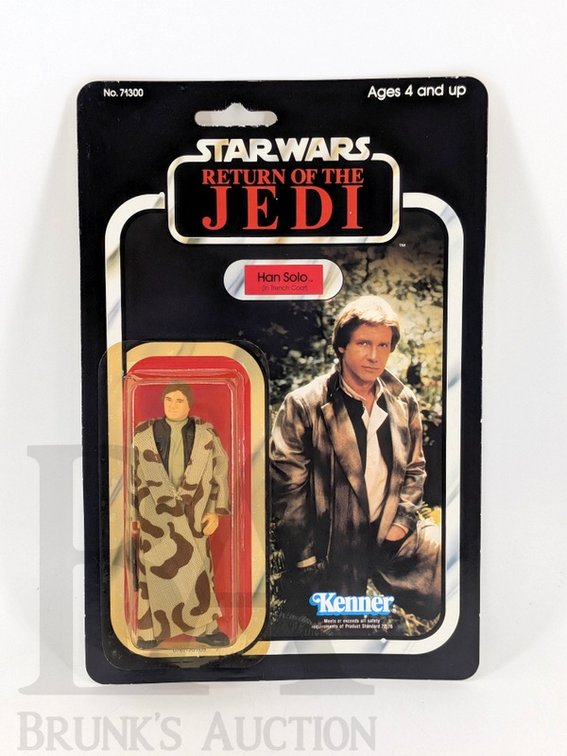 1983 Star Wars Han Solo Endor Trench Coat Kenner No. 71300 MOC Action Figure