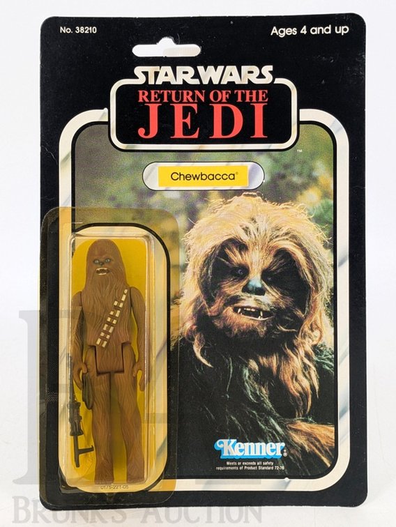 1983 Kenner Star Wars ROTJ Chewbacca Action Figure No. 38210 Carded Hong Kong