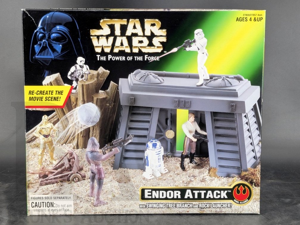 1997 Star Wars Power of the Force Endor Attack Playset Boxed Kenner