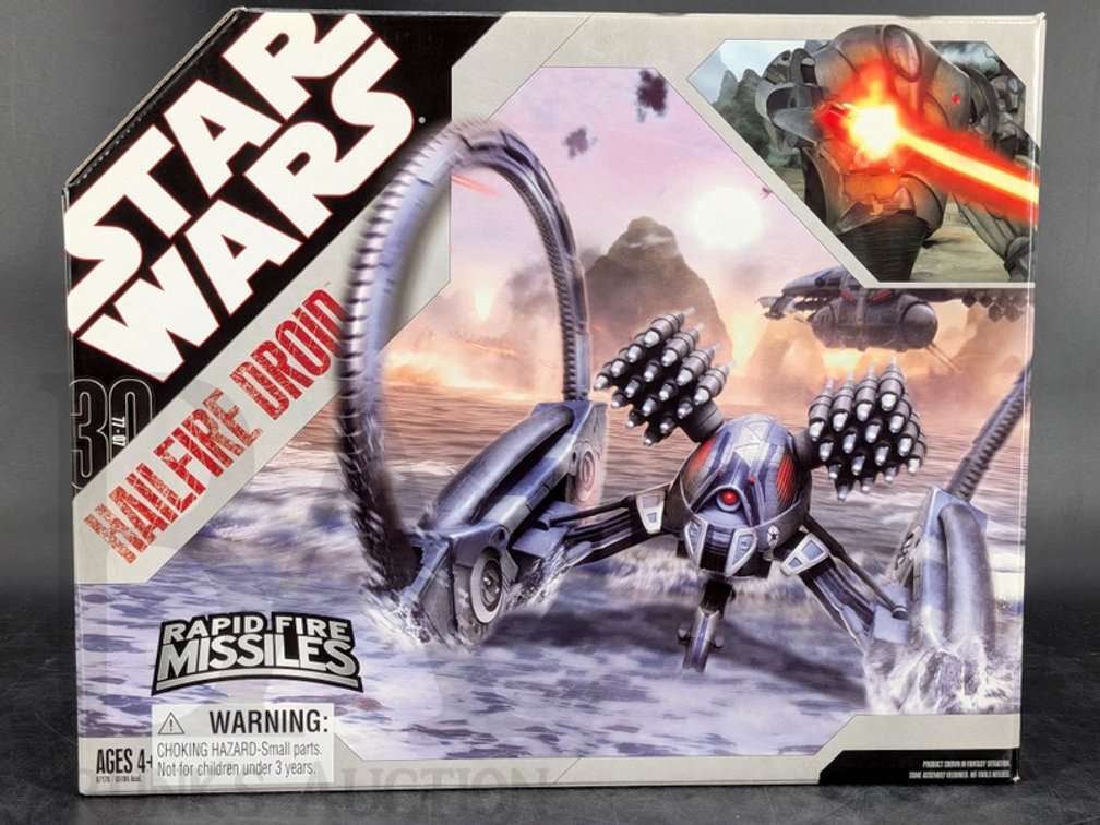 2006 Star Wars Hailfire Droid with Rapid-Fire Missiles in Original Box by Hasbro