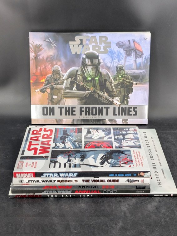 (6) Star Wars Book Lot: On the Front Lines, Rebels Guide, Marvel Comics, Annuals, Cross-Sections