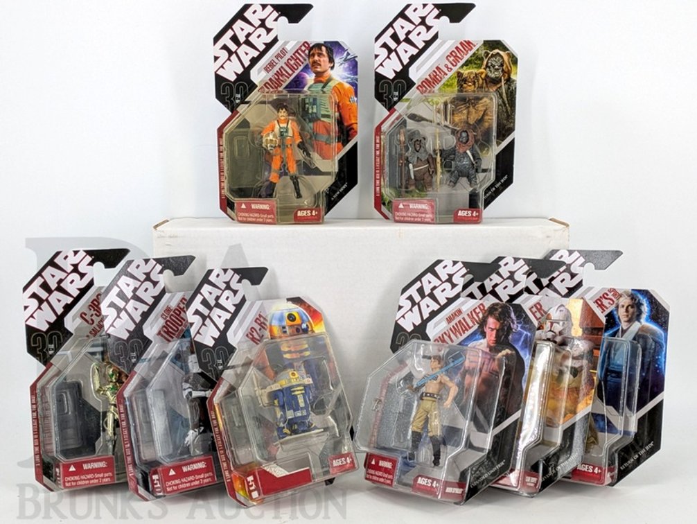 (8) 2007 Star Wars 30th Anniversary Hasbro Action Figures Assortment Sealed