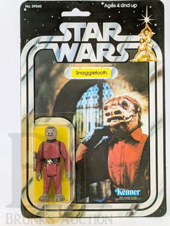 1979 Kenner Star Wars Snaggletooth Action Figure on Card No. 39040