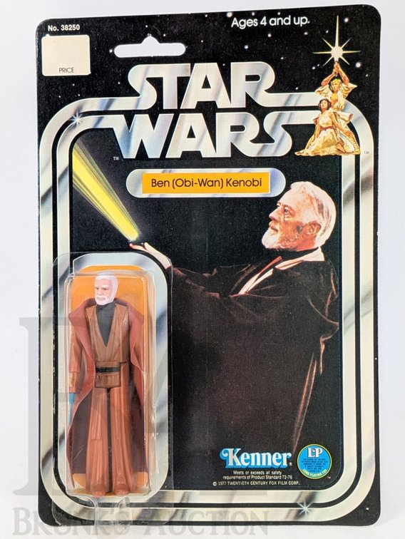 1977 Star Wars Ben (Obi-Wan) Kenobi Kenner Action Figure No. 38250 on Original Card