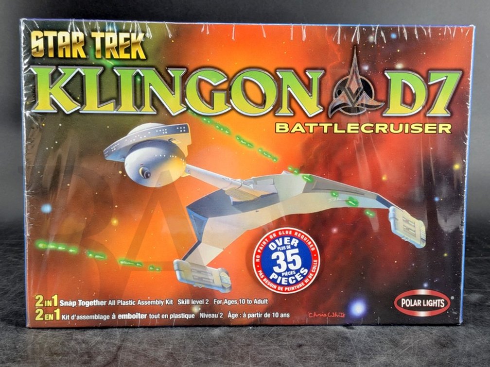 2004 Star Trek Klingon D7 Battlecruiser Model Kit Polar Lights #4202 Sealed