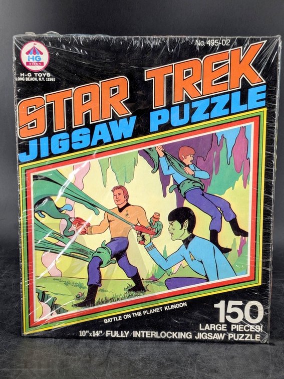 1974 Star Trek Jigsaw Puzzle 150 Pieces Battle on the Planet Klingon HG Toys 10"x14"