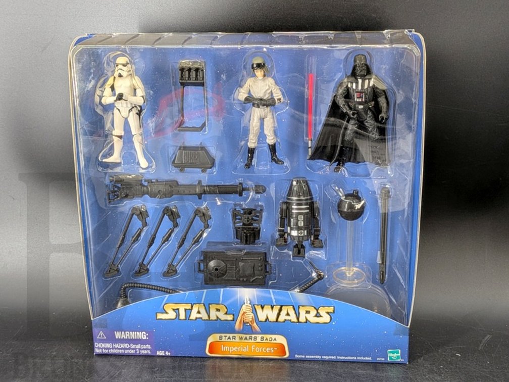 2002 Star Wars Saga Imperial Forces Action Figure Set Hasbro Darth Vader Stormtrooper