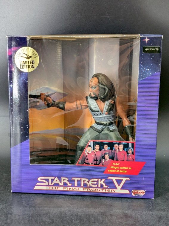 1989 Star Trek V Klaa Klingon Captain Limited Edition Figure by Galoob in Box
