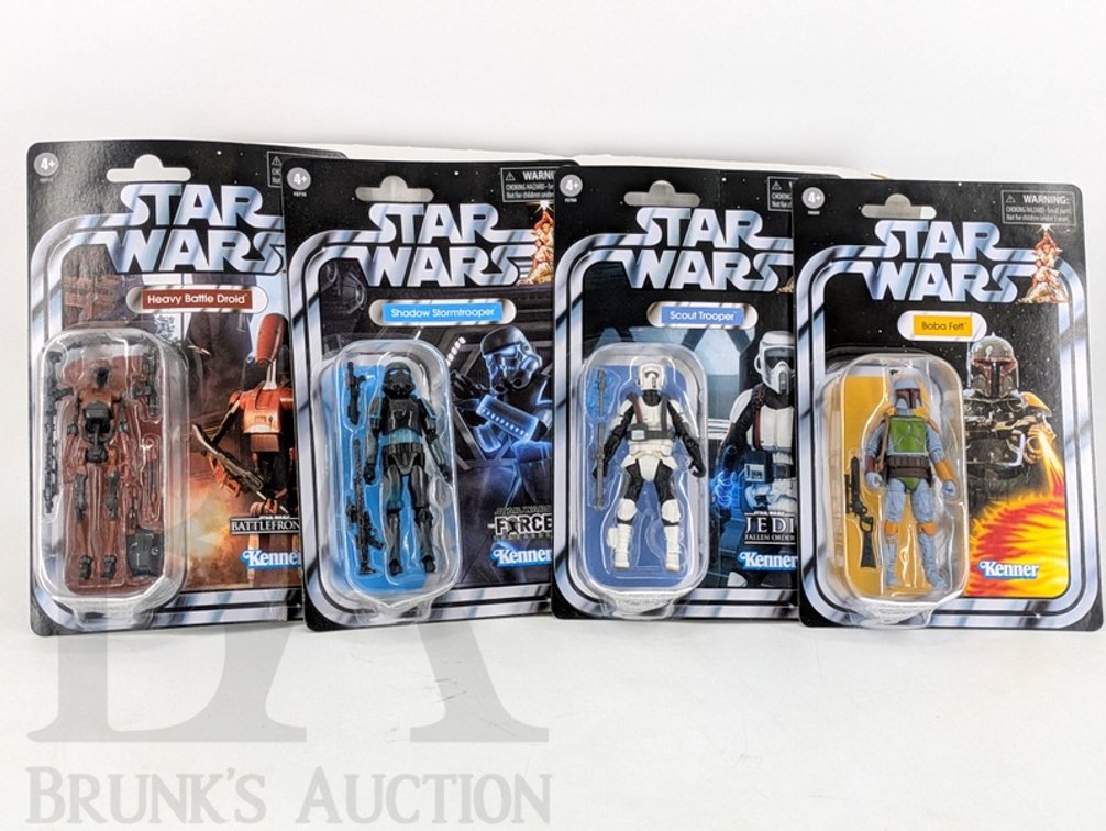 (4) Star Wars The Vintage Collection Kenner Action Figures Boba Fett Scout Trooper More