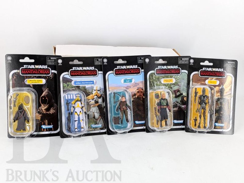 (5) Star Wars The Mandalorian Kenner Hasbro Figures NIB IG-11 Boba Fett Kuiil Jawa