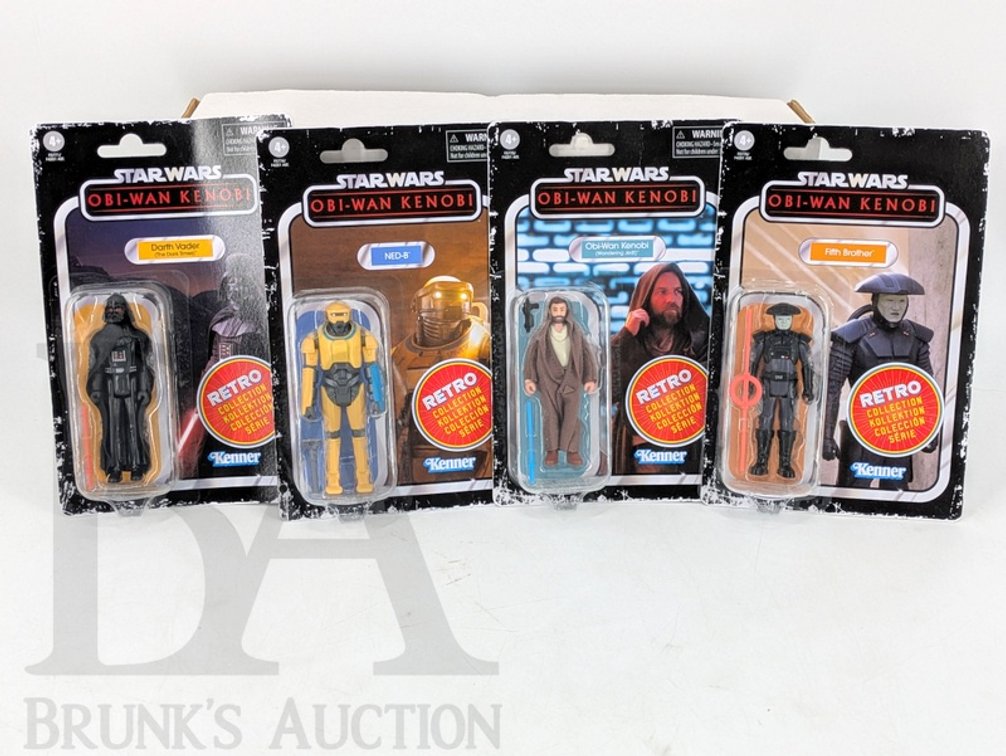 (4) 2022 Star Wars Obi-Wan Kenobi Retro Collection Action Figures Kenner Hasbro