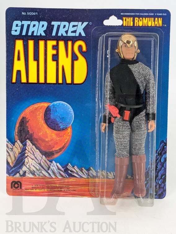 1976 Star Trek MEGO The Romulan 8" Action Figure Sealed on Card No. 51204/1