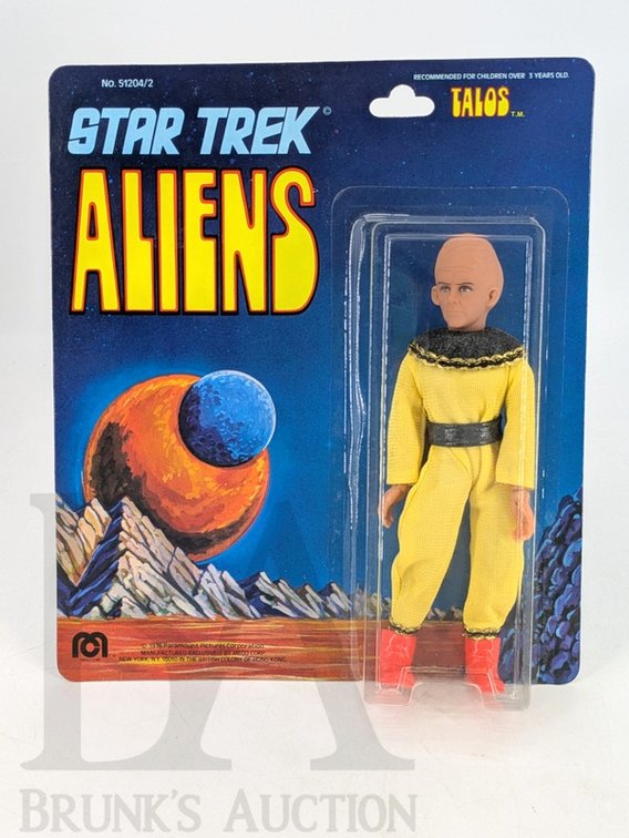 1976 Mego Star Trek Aliens Talos Action Figure Carded No. 51204/2
