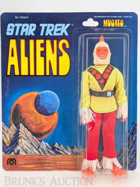 1976 Mego Star Trek Aliens Mugato Action Figure No. 51204/4 Sealed on Card