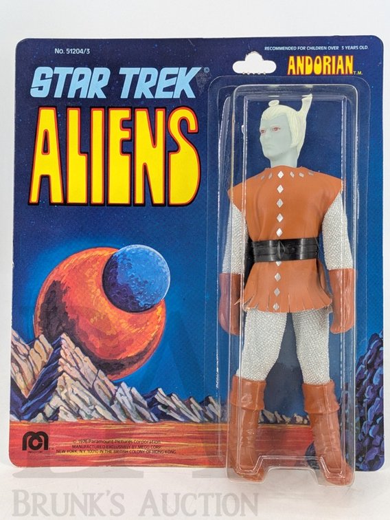 1976 Mego Star Trek Aliens Andorian 8-Inch Action Figure No. 51204/3, Sealed