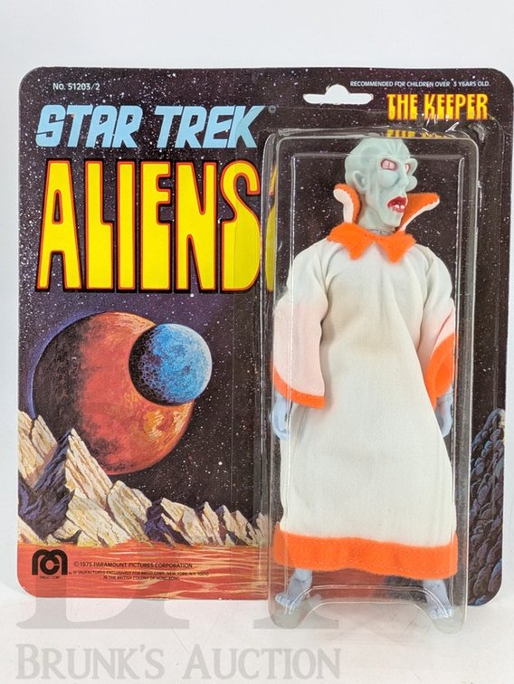 1975 Star Trek The Keeper Figure by Mego Corp on Original Cardback