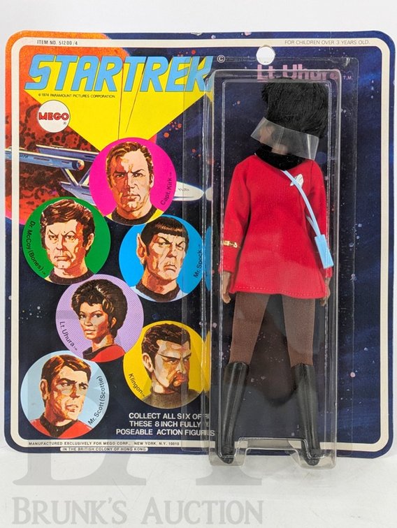 1974 Mego Star Trek Lt. Uhura 8" Action Figure, Sealed on Card