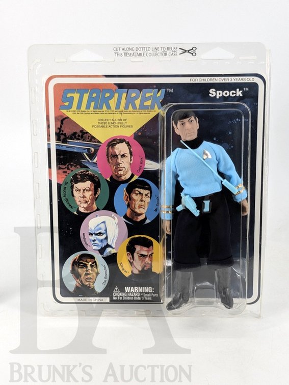 2007 Star Trek Spock 8 Inch Retro Cloth Action Figure by CBS Studios, Sealed