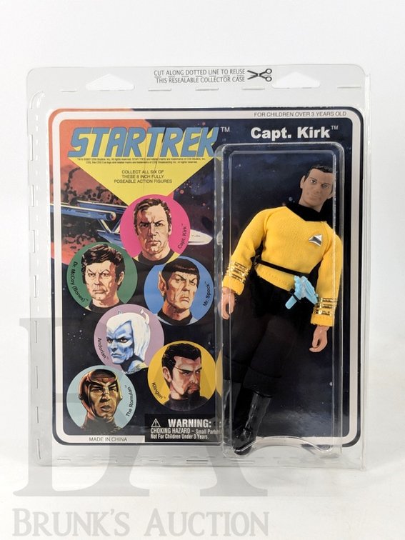 2007 Star Trek Capt. Kirk 8" Poseable Action Figure Mego CBS Studios Sealed