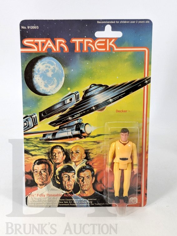 1979 Star Trek Mego Decker 3.75" Fully Poseable Action Figure Carded