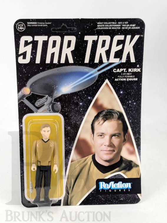 2015 Star Trek Capt. Kirk ReAction 3.75" Action Figure by Funko, New on Card