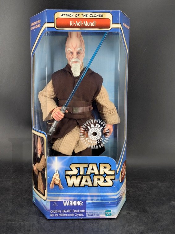 2002 Star Wars Ki-Adi-Mundi 12" Figure Attack of the Clones Hasbro New in Box