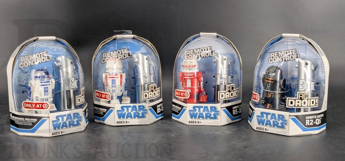 (4) 2008 Star Wars Remote Control RC Droids Hasbro Target Exclusive Sealed Figures