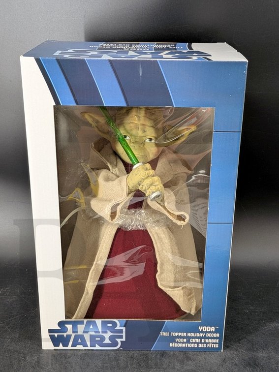 2012 Kurt S. Adler Star Wars Yoda Tree Topper Holiday Decor in Original Box