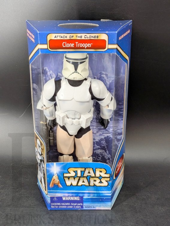 2002 Star Wars Attack of the Clones Clone Trooper Figure Hasbro Boxed