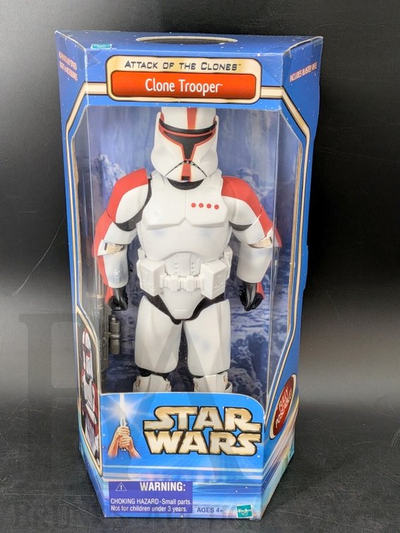 2002 Star Wars Attack of the Clones Clone Trooper Figure by Hasbro in Box