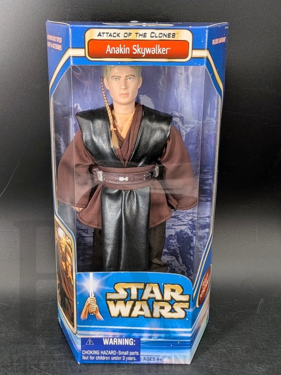 2002 Hasbro Star Wars Attack of the Clones Anakin Skywalker Poseable Doll, Boxed
