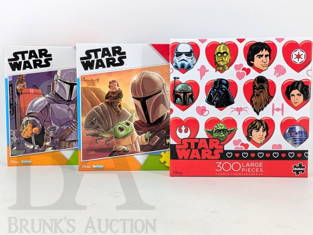 (3) Buffalo Games Star Wars Mandalorian & Character Jigsaw Puzzles 48, 100 & 300 Pieces