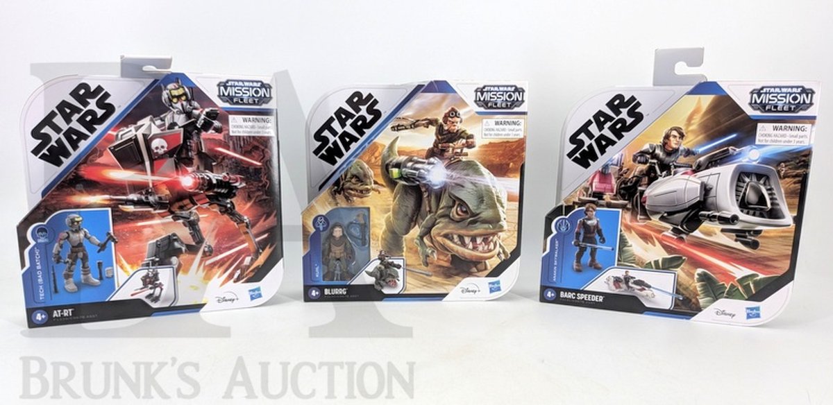 (3) 2020 Star Wars Mission Fleet Assortment: AT-RT, BARC Speeder, Blurrg Disney Hasbro